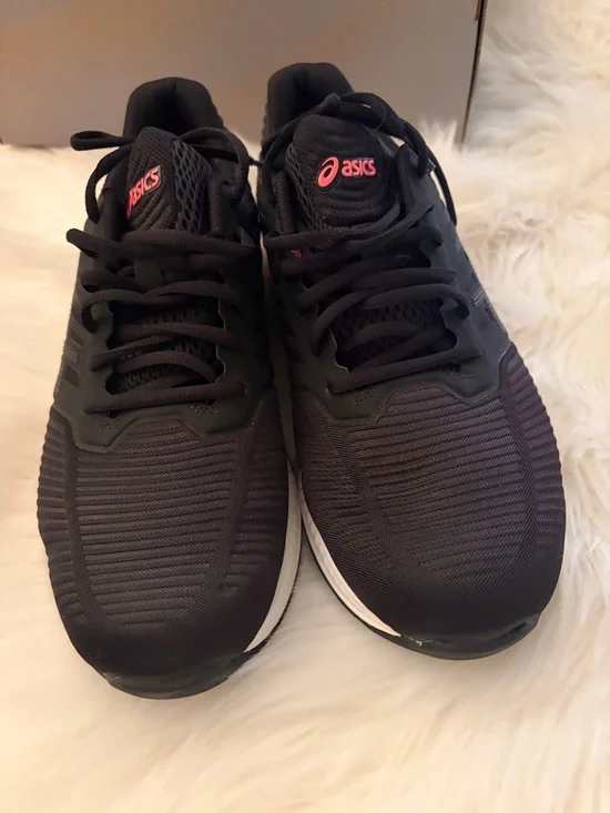 Asics Black Athletic Shoes with Pink Accents - Picture 5 of 7